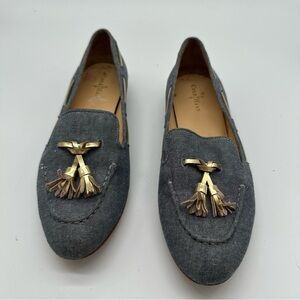 Cole Haan Grey/Gold Tassels Loafers 7